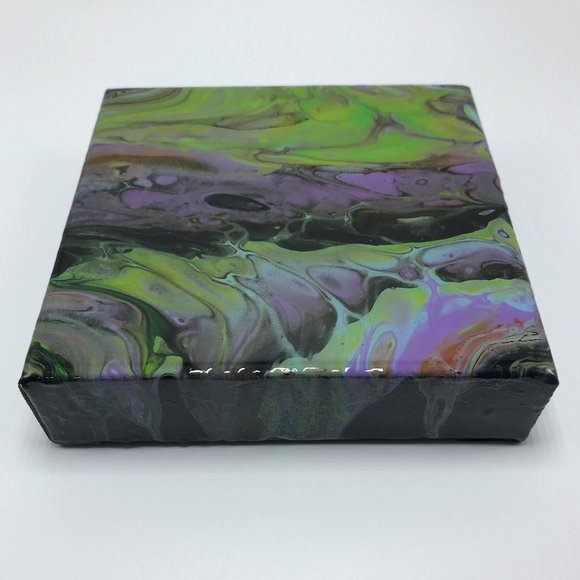 NWOT Fluid Art Abstract Painting, Acrylic Pour - Picture 8 of 15